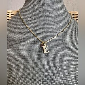 NWT Dainty Gold Letter E Initial Necklace